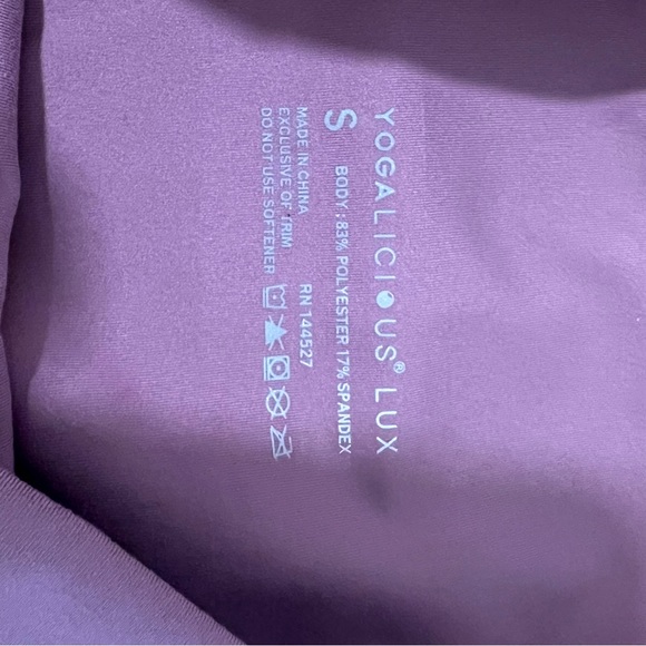 Yogalious Lux Nostalgia Rose Lux High Waist Ultra Soft Ankle Leggings SZ S - Picture 4 of 6